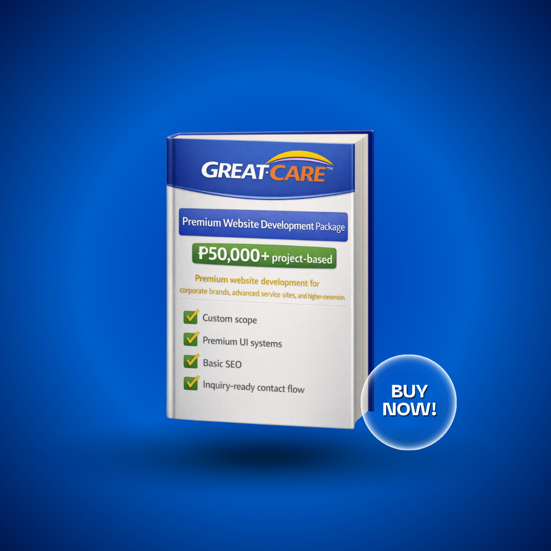 GreatCare Premium Website Development Package