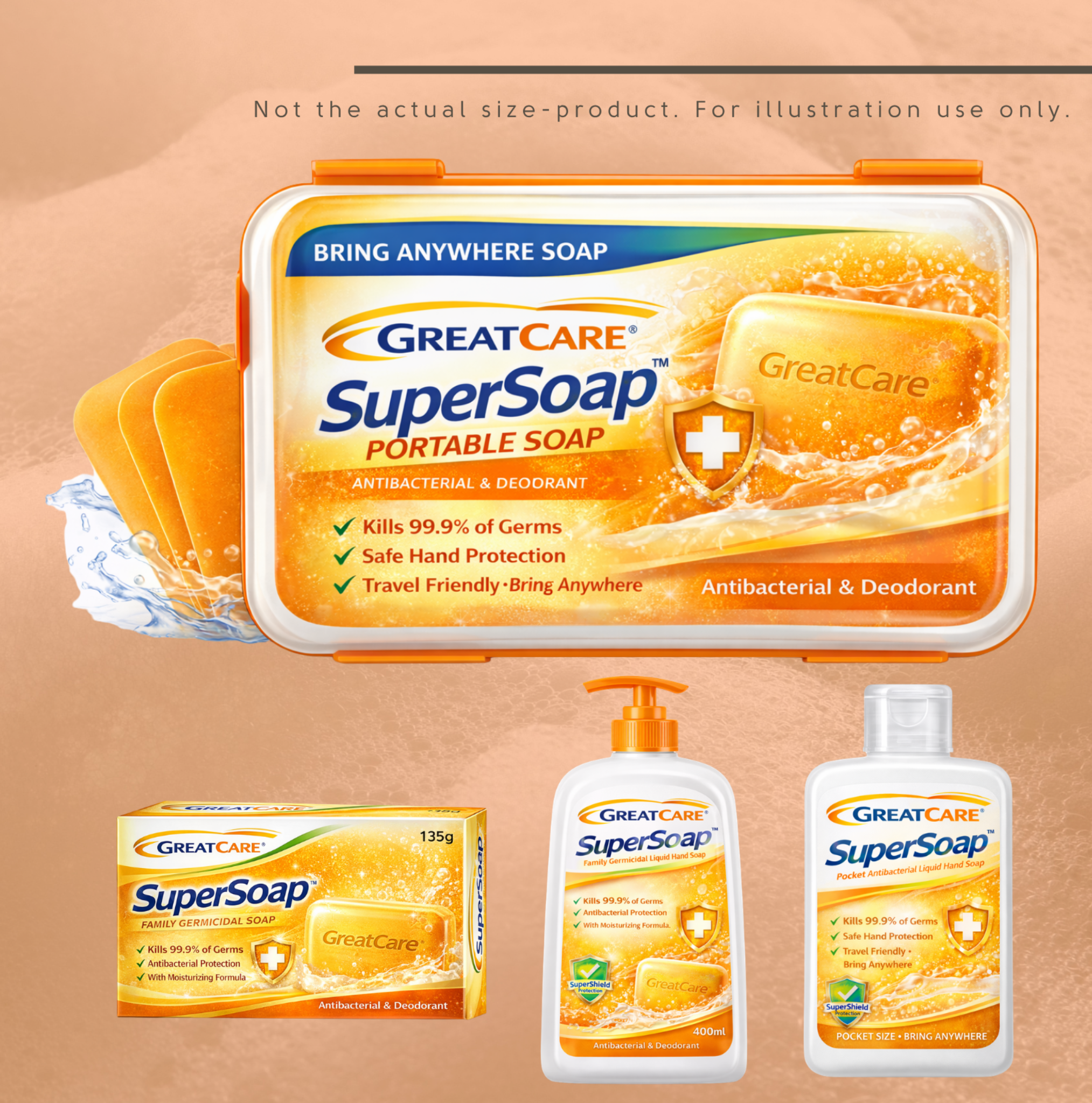 GreatCare SuperSoap product concept board
